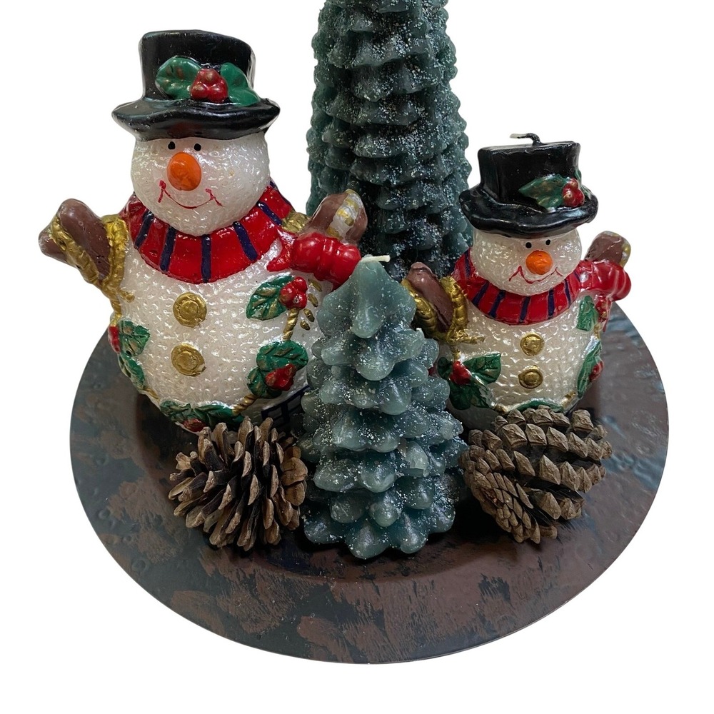 Christmas Candle Garden Vintage Eight Piece Country Candle Garden with‎ Tray